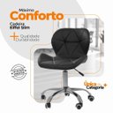 Ver imagem 4 de Cadeira Office Eiffel Slim Oficial Giratória - Preto - 4