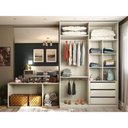 Ver imagem 1 de Guarda Roupa Closet Modulado sem Portas 2 Peças, 3 Gavetas, 2 Cabideiros Prime Luciane Móveis