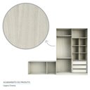 Ver imagem 7 de Guarda Roupa Closet Modulado sem Portas 2 Peças, 3 Gavetas, 2 Cabideiros Prime Luciane Móveis