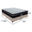 Ver imagem 5 de Cama + Box Colchão King com Molas Ensacadas Ortobom Europillow Elegant Bege