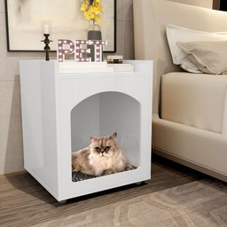 Mesa Cabeceira Casinha de Cachorro/gato Pet Branco - 3