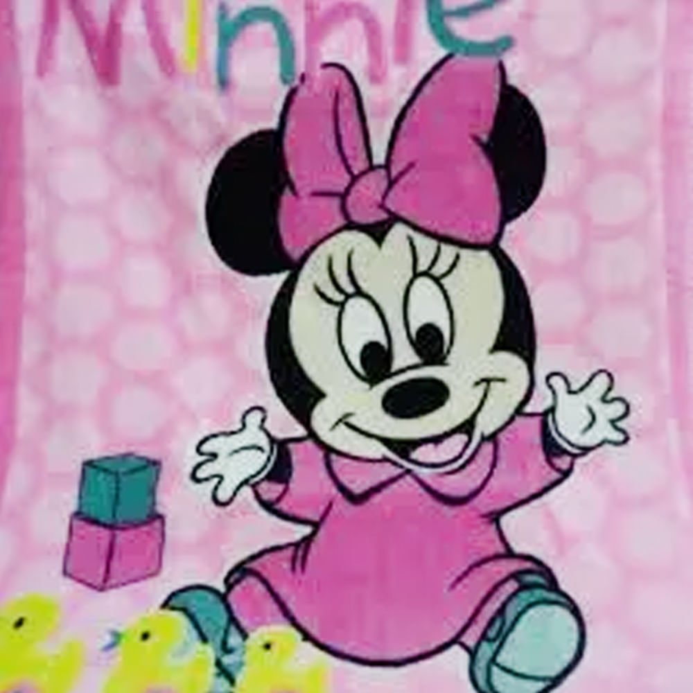 Cobertor Raschel Plus Berço Poliéster Disney Minnie Patinnho Jolitex - 2