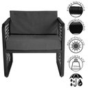 Ver imagem 3 de Conjunto 1 Namoradeira e 1 Poltrona Área Externa Santiago em Alumínio e Fibra Sintética Acesse Móvei