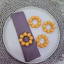 Ver imagem 7 de Maison Charlo Kit 4 Argolas de Guardanapos Mística do Oriente Laranja