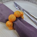 Ver imagem 4 de Maison Charlo Kit 4 Argolas de Guardanapos Mística do Oriente Laranja