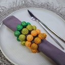 Ver imagem 2 de Maison Charlo Kit 4 Argolas de Guardanapos Mística do Oriente Laranja