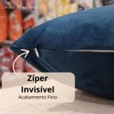 Ver imagem 4 de Capa Almofada Veludo Retangular Baguete 30x50 Cm - Azul Marinho