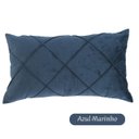Ver imagem 1 de Capa Almofada Veludo Retangular Baguete 30x50 Cm - Azul Marinho