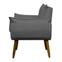 Ver imagem 3 de Poltrona Decorativa para Consultório Opala Suede Herrero Cor:cinza