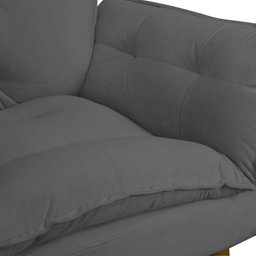 Poltrona Decorativa para Consultório Opala Suede Herrero Cor:cinza - 4