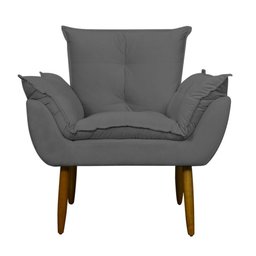 Poltrona Decorativa para Consultório Opala Suede Herrero Cor:cinza - 2