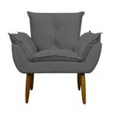 Ver imagem 2 de Poltrona Decorativa para Consultório Opala Suede Herrero Cor:cinza