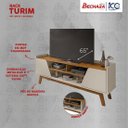 Ver imagem 5 de Rack Turim 1.6 Off White/Naturalle - Bechara Móveis