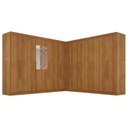 Ver imagem 2 de Guarda-Roupa de Canto Modulado com Espelho 15 Portas 6 Gavetas Inglaterra Marrom/Cinamomo