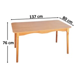 Jogo de Jantar Colonial Brisa Mesa 137x80 Cm + 06 Cadeiras Mel Rustico - 4
