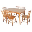 Ver imagem 2 de Jogo de Jantar Colonial Brisa Mesa 137x80 Cm + 06 Cadeiras Mel Rustico