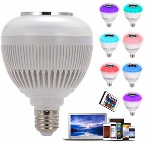 Lâmpada Musical Led com Caixa de Som Bluetooth 3w Mp3 Musica