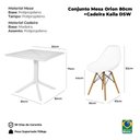 Ver imagem 7 de Conjunto Mesa Orion Quadrada + 4 Cadeiras Kaila Dsw Lamobilia
