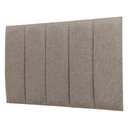 Ver imagem 3 de Cabeceira Solteiro Linho Cinza Placa Modulada Estofada Ripada Adesiva