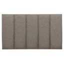 Ver imagem 2 de Cabeceira Solteiro Linho Cinza Placa Modulada Estofada Ripada Adesiva