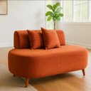Ver imagem 1 de Sofa 02 Lugares Tecido Boucle 02 Almofadas para Sala Estar Visammer