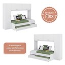 Ver imagem 7 de Quarto Infantil Modulado Bicama com Guarda-Roupa/Cômoda/Sapateira Pulse Multimóveis MP4856 Branco