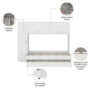 Ver mais imagens de Quarto Infantil Modulado Bicama com Guarda-Roupa/Cômoda/Sapateira Pulse Multimóveis MP4856 Branco