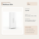 Ver imagem 5 de Armário Multiuso Slim 2 Portas com Prateleiras Branco Formimóveis