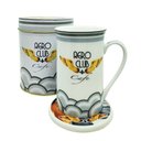 Ver imagem 2 de Caneca Cerâmica C/ Descanso Lata Presente Aero Club