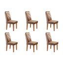 Ver imagem 1 de Kit 6 Cadeiras Sala Jantar Melissa 6 Un Imbuia/Linho Turim - Rufato