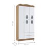 Jogo Berço e Guarda-Roupa Bragança Branco Almendra Acetinado - 3