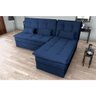 Sofá Cama Reclinável Dafne Com Chaise - Azul Maserati - 2