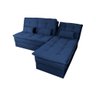 Sofá Cama Reclinável Dafne Com Chaise - Azul Maserati - 4