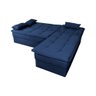Sofá Cama Reclinável Dafne Com Chaise - Azul Maserati - 3