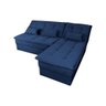 Sofá Cama Reclinável Dafne Com Chaise - Azul Maserati - 5