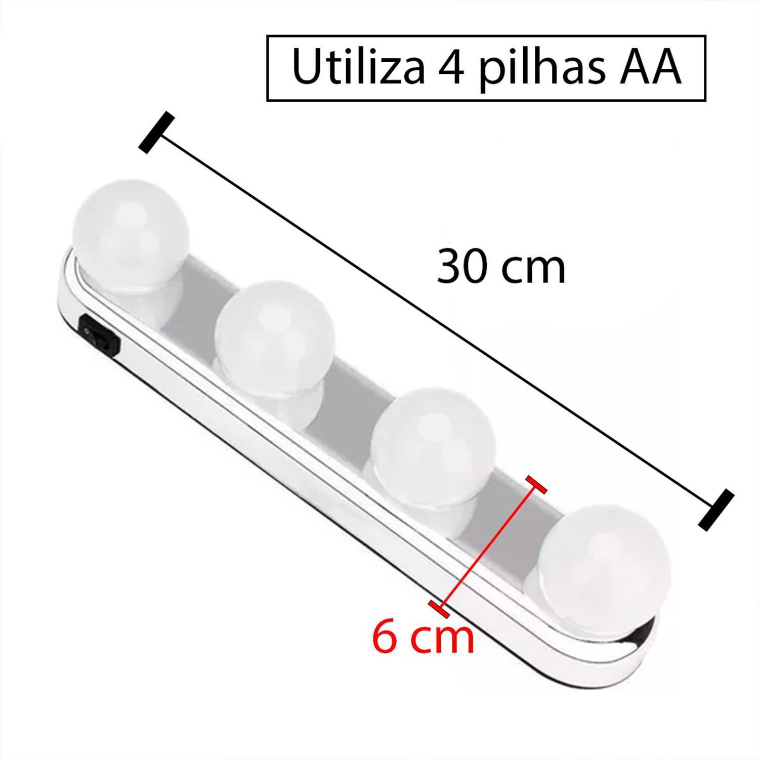 Luz Led de Espelho sem Fio com Ventosa Maquiagem Camarim - 3