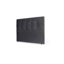 Ver imagem 1 de Cabeceira De Cama Box Luiza King 195cm X 106cm Suede Preto Mz Decor