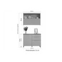 Ver imagem 5 de Cozinha Modulada Completa Marquesa 2 Peças (1aéreo+1balcão) C2p29 Nature/verde - Nesher