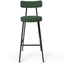 Ver imagem 6 de Kit 03 Banquetas Alta Bar Cozinha Sala De Jantar Estrutura Em Aço Milão F01 Suede Verde Musgo -