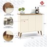 Aparador Buffet Veneza Off White Madeira Cozinha Sala EJ Móveis - 5