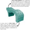 Maca Estética Estofada Reclinável Ergonômica Veludo Eliana:azul Tiffany - 5