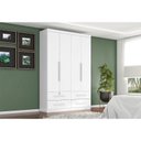 Ver imagem 4 de Guarda Roupa Solteiro Maximus Plus 4 Portas Branco – Zanzini