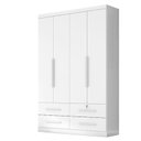 Ver imagem 1 de Guarda Roupa Solteiro Maximus Plus 4 Portas Branco – Zanzini