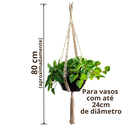 Ver imagem 2 de Suporte de Plantas em Macramê - Modelo: Corrente-G