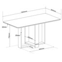 Ver imagem 3 de Conjunto de Mesa de Jantar 6 Lugares com Tampo de Vidro Jady Cinza
