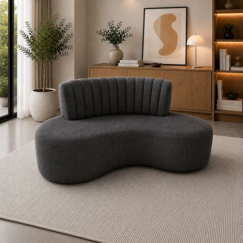 Namoradeira Mavie 160cm 2 Lugares Bouclê Design Orgânico