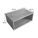 Ver imagem 5 de Rack de Tv Industrial de Ferro e Madeira Style Square 3 Nichos Uno Tabaco e Branco