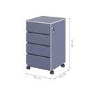 Ver imagem 2 de Arquivo com 4 Gavetas Verbena - Azul