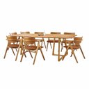 Ver imagem 1 de Mesa de Jantar Aurora com 8 Cadeiras Zara Corino Terracota 270cm