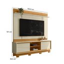 Ver imagem 3 de Estante Home Theater Siena com Pés com Cristaleira Marina Cumaru Opala - Madetec